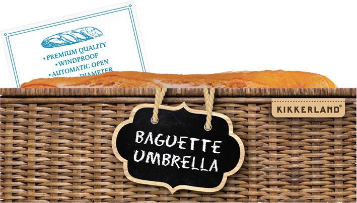 Actual product image Kikkerland Baguette Umbrella