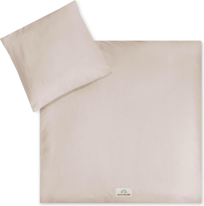 Immagine prodotto Julius Zöllner Biancheria da letto a tinta unita color tortora, 100/135+40/60