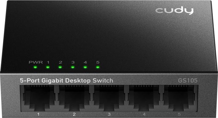 Immagine prodotto Cudy Switch di rete GS105 Gigabit Ethernet (10/100/1000) Nero (5 Porti)