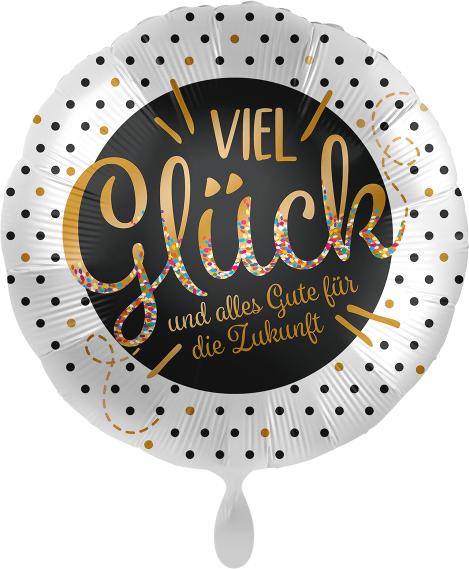 Produktbild Premioloon Good Luck Viel Glück und alles Gute Folienballon - 43cm leer