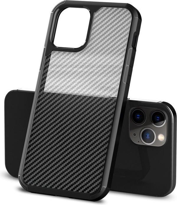 Actual product image Crong Hybrid Carbon - iPhone 12 Mini Case black (Apple iPhone 12 mini)