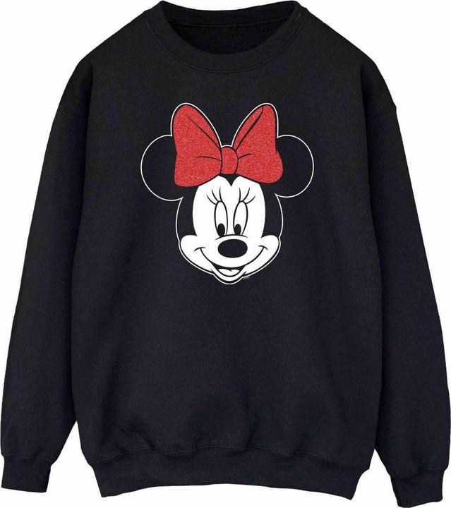 Disney Womens/Ladies Minnie Mouse Head Cotton Sweatshirt