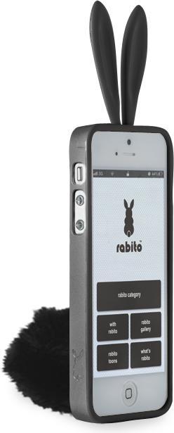 Rabito Bling Bling custodia per cellulare Cover Nero (Apple iPhone 5)