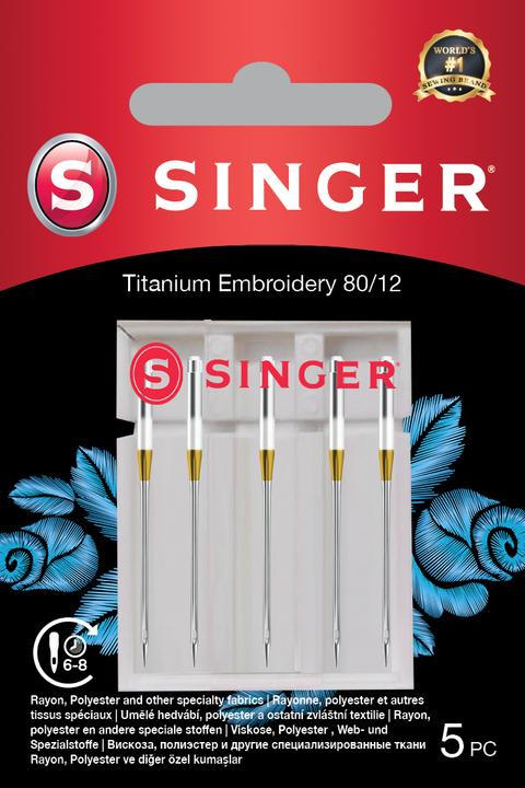 Produktbild Singer TITANIUM Stick Nähmaschinennadel, 80/12, 5er Pack