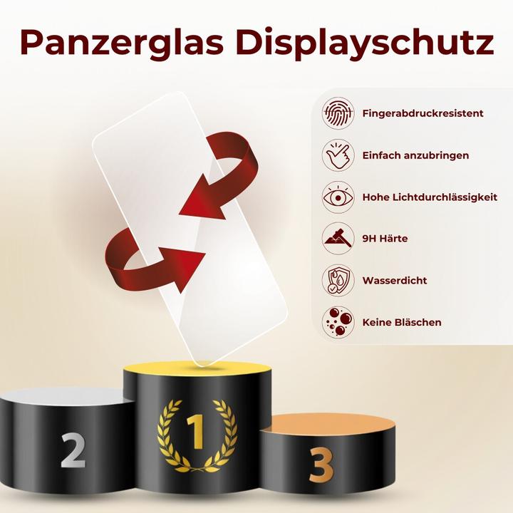Produktbild Protectorking 3x echtes Tempered 9H Panzerhartglas 3D KLAR (1 Stück, Apple iPhone 15 Plus)