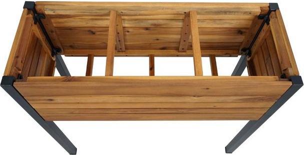Produktbild Mendler Pflanzkasten HWC-L22, 75x81x30cm Outdoor Alu Akazie, braun