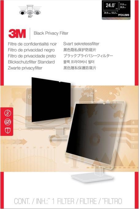 Actual product image 3M Black Privacy Filter for (24", 16 : 9)