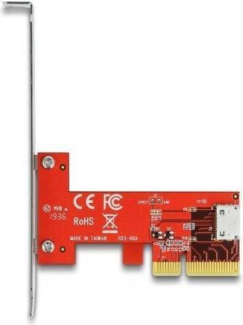 Actual product image Delock PCI E x4 4.0, 1x OCuLink SFF-8612, NVMe 1.2 (PCIe)