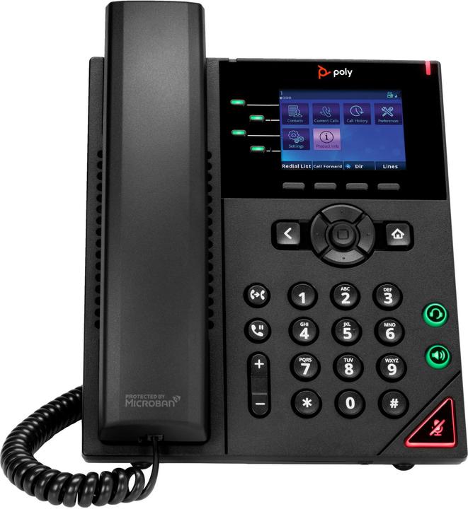Actual product image Poly Desk phone VVX 250 Obi Edition Black, Google Voice