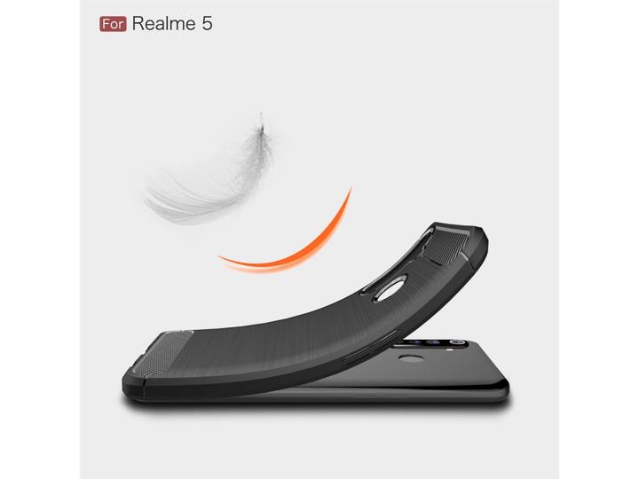 Produktbild Screenguard Realme 5 Hülle Carbon Brushed Soft TPU (Realme 5)