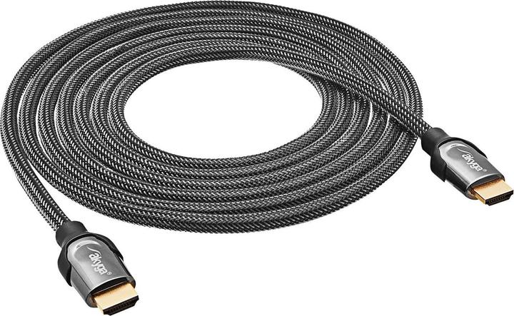Productafbeelding Akyga Kabel HDMI AK-HD-30S ekranowany CU 48Gb/s 8K 60Hz 4K 120Hz ver. 2.1 3m (3 m, HDMI)