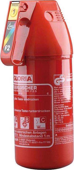 Actual product image Gloria Powder compact fire extinguisher (B, A, C)