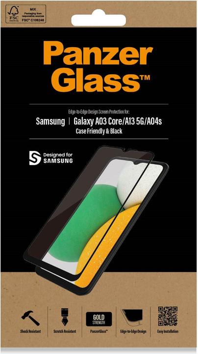 Productafbeelding PanzerGlass Zaakvriendelijk (1 Stuk, Samsung Galaxy A03 kern, Samsung Galaxy A13 5G, Samsung Galaxy A04S)