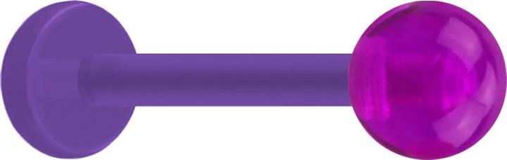 Produktbild Star Piercing Micro Labret violett mit Kugel violett (ohne Messing, Acryl)