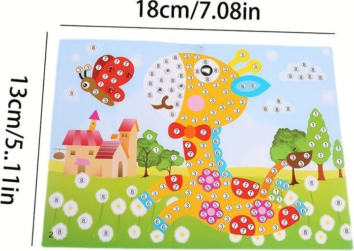 Image du produit Activity Board 10 Stück Whimsical DIY Diamond Sticker - bunte Einhorn-, Regenbogen- und Blumenmotive mit