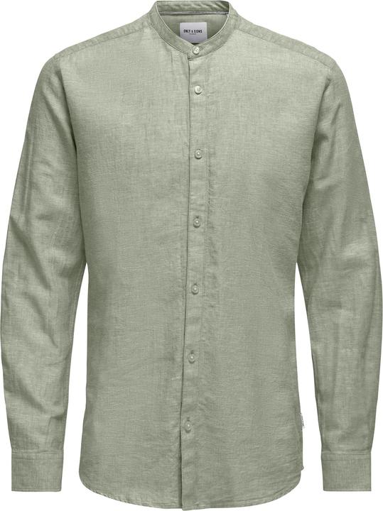 Only & Sons Onscaiden Ls Solid Linen Mao Noos