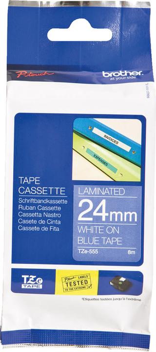 Produktbild Brother Tze-555 (2.40 cm, Blau, Weiss)