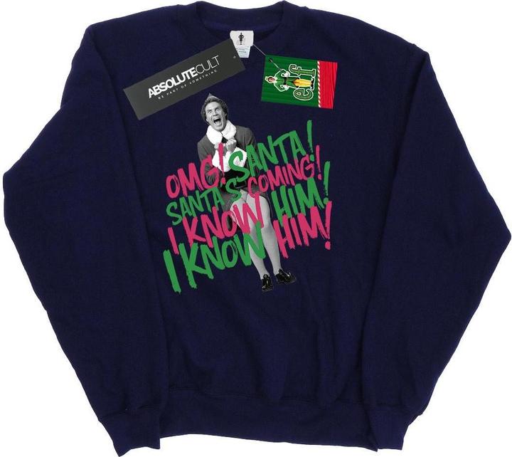 Actual product image Elf Womens/Ladies Santa's Coming Sweatshirt (L)