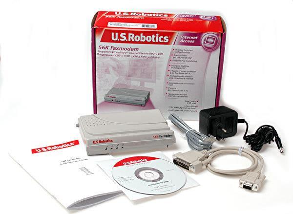 Actual product image US Robotics 56K V.92 fax modem