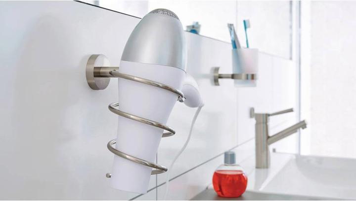 Actual product image tesa MOON hairdryer holder incl. adhesive solution without drilling