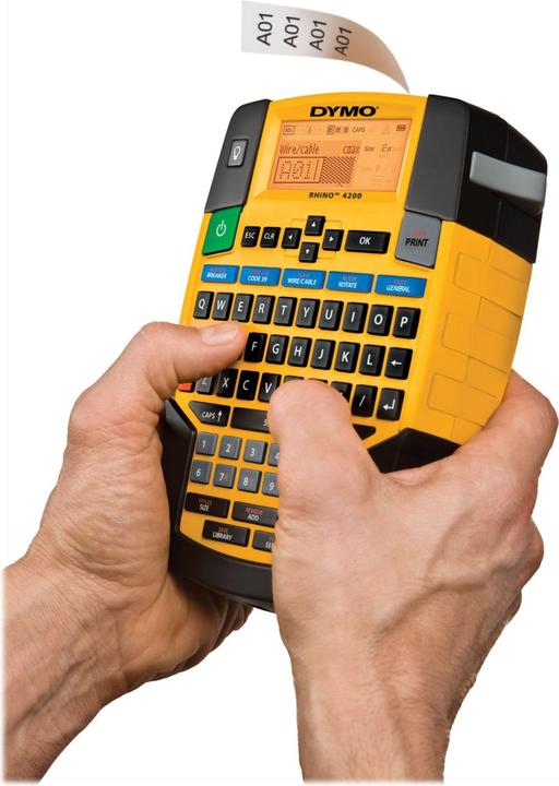 Immagine prodotto Dymo Stampante di etichette Rhino 4200 a trasferimento termico senza fili QWERTY (180 dpi)
