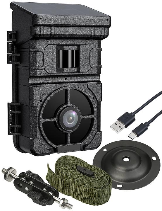 VisorTech Telecamera da gioco Full HD con pannello solare