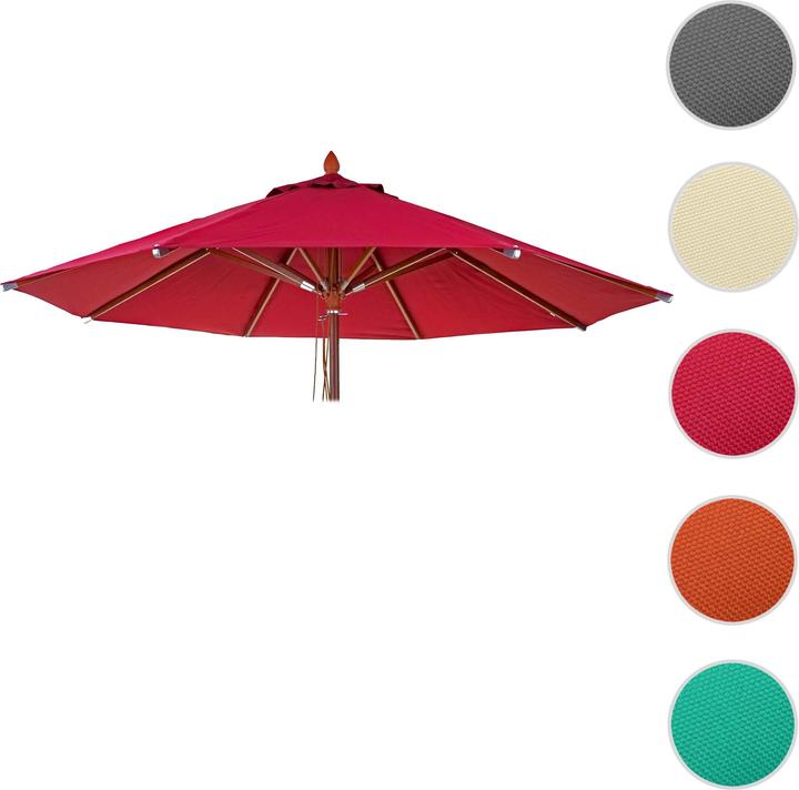 Produktbild Mendler Bezug für Gastronomie Holz-Sonnenschirm, Sonnenschirmbezug Ersatzbezug, rund Ø4m Polyester 3kg - bor (4 m)