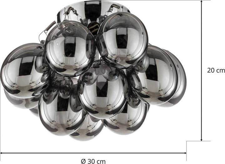 Actual product image By Rydens Gross ceiling light, gray, 30 cm (G9)