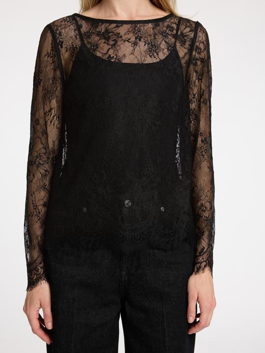 Image du produit Selected Femme Haut en dentelle avec manches longues (36)