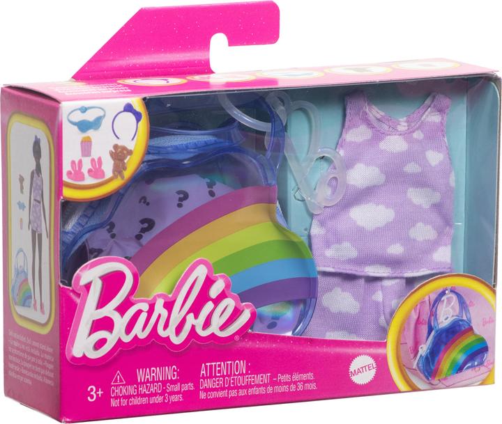 Image du produit Barbie Vêtements de mode et sac de luxe avec accessoires dans un présentoir de comptoir