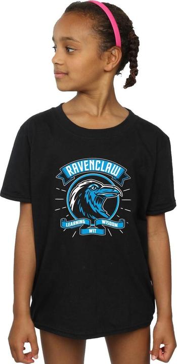 Actual product image Girls Ravenclaw Toon Crest Cotton T-Shirt (140, 146)