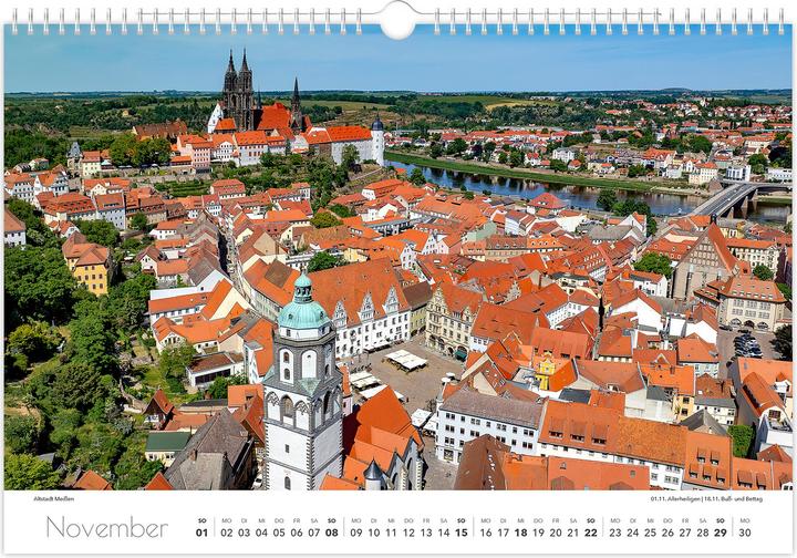 Produktbild Kalender Sachsen von oben 2026 - Luftaufnahmen (45 x 30 cm, Deutsch)