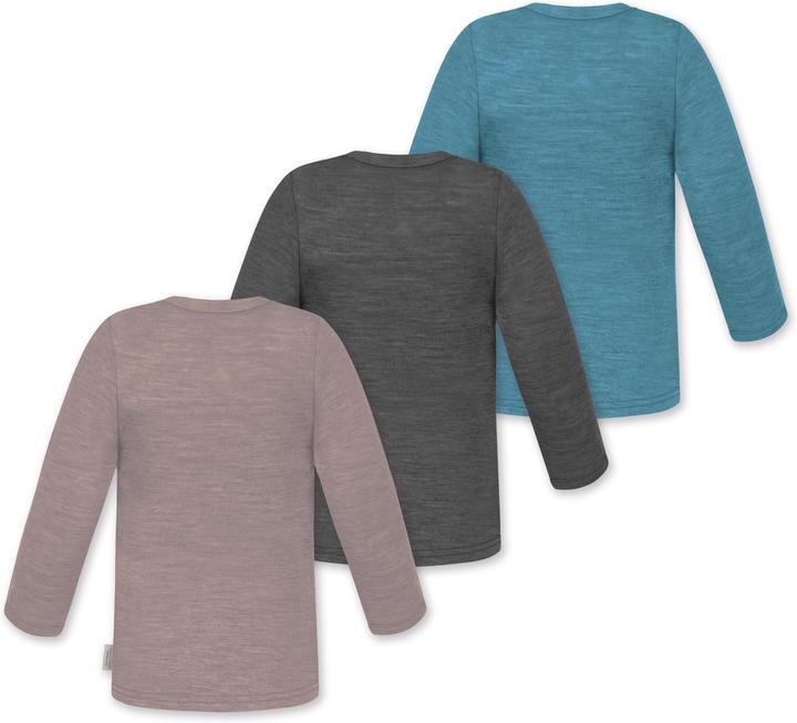 Image du produit Normani Lot de 3 manches longues bébé mérinos "Taupo" - 9475 (110)