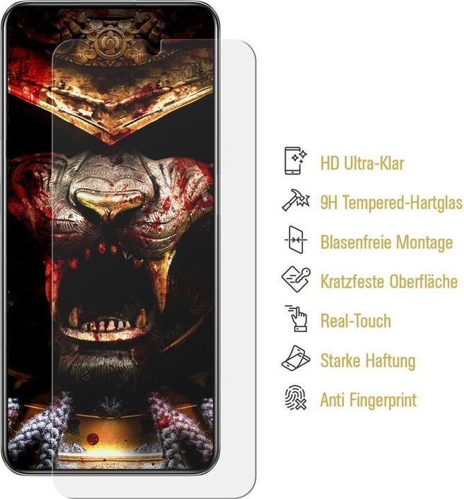 Produktbild Protectorking 1x 3D A++ echtes Tempered 9H Panzerhartglas KLAR (1 Stück, Honor 10 Lite)