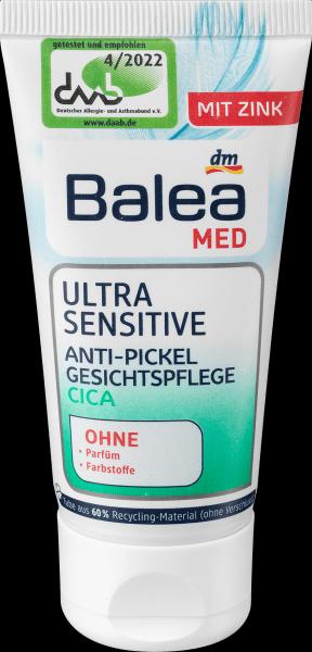 Produktbild dm Balea Med Ultra Sensitive Anti-Pickel (50 ml, 24h Creme)