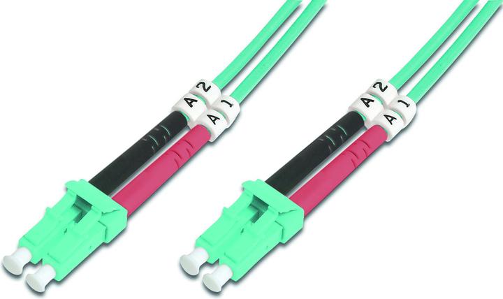 Actual product image Digitus Fiber optic patch cable LC to LC multimode 50/125 m duplex length 7m class OM3 (UTP, CAT6, 7 m)