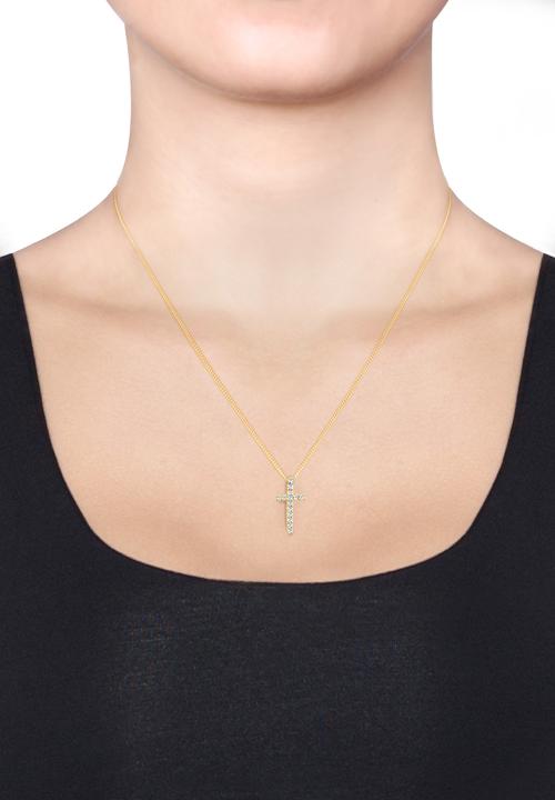 Produktbild Elli mit Kreuz-Anhänger verziert mit Kristallen (Sterling Silber, 45 cm)