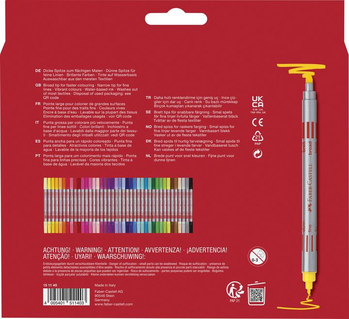 Produktbild Faber-Castell Doppelfasermaler (Mehrfarbig, 40 x)