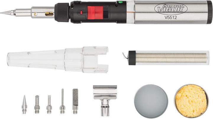 Actual product image Vigor Gas Soldering Iron Set V5512