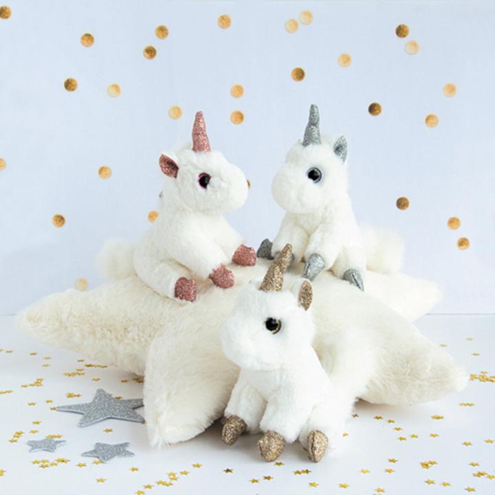 Actual product image Doudou et Compagnie Keychain unicorn silver