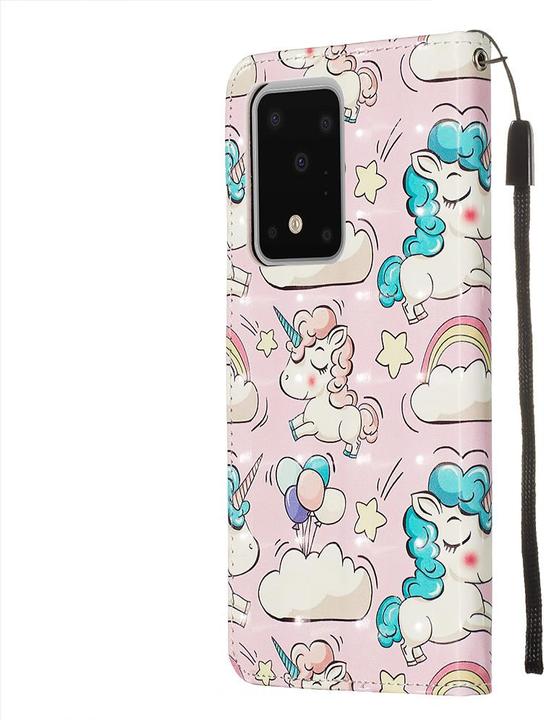 Produktbild PhoneLook Hülle Flip 3D Poneys Clouds (Samsung Galaxy S20 Ultra)