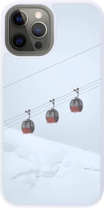 Actual product image PhoneLook Coque Silicone rigide blanc Winter 22 ski lift (Apple iPhone 12 Pro Max)