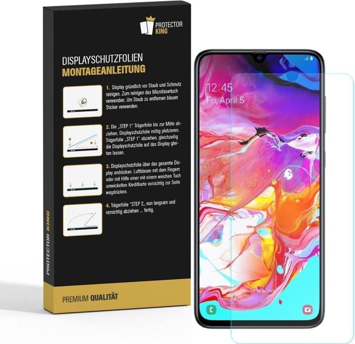 Produktbild Protectorking 2x Panzerfolie Anti-Shock HD Klar (2 Stück, Samsung Galaxy A70)