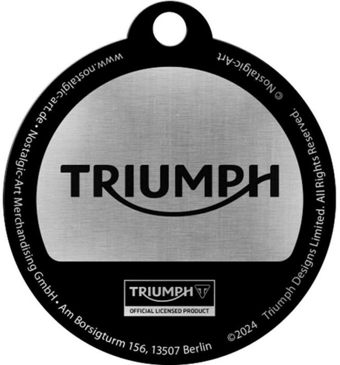 Produktbild Nostalgic-Art Merchandising Nostalgic Art Schlüsselanhänger Triumph Ø 4 cm, Schwarz, Motiv