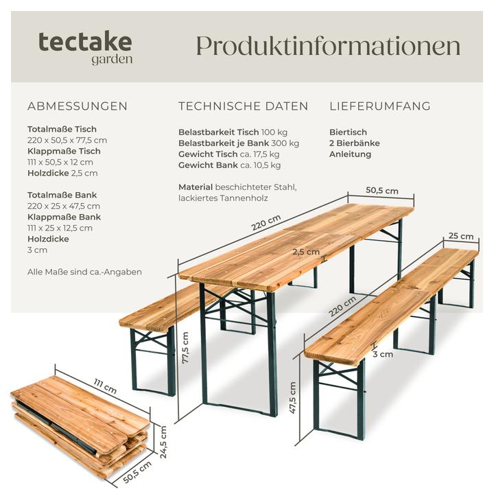 Image du produit tectake Garniture de tente à bière (219 cm)