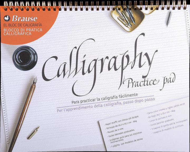 Image du produit Brause Bloc de calligraphie d'apprentissage A4+,ESPAGNOL/ITALIEN - crème (À rayures)