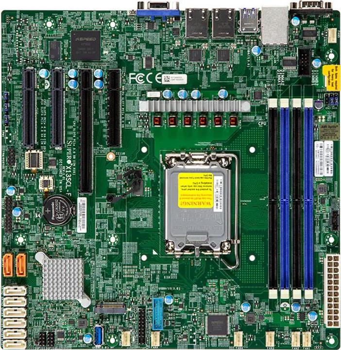 Actual product image Supermicro Motherboard X13SCL-F (bulk pack) (LGA 1700, mATX)