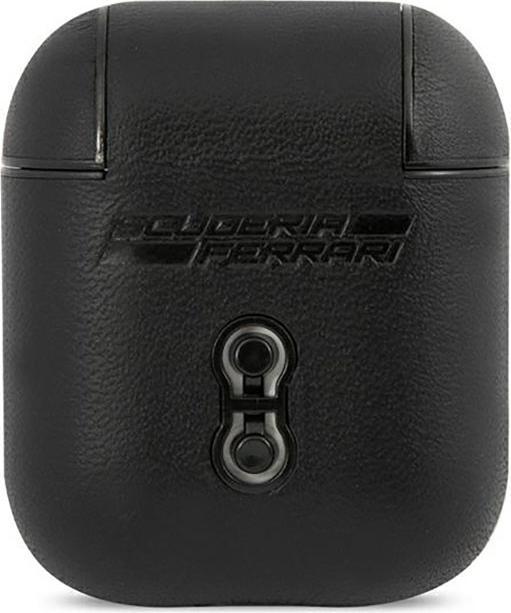 Actual product image Ferrari FESA2LEBK AirPods cover czarny/black On Track Leather (Headphone bag)