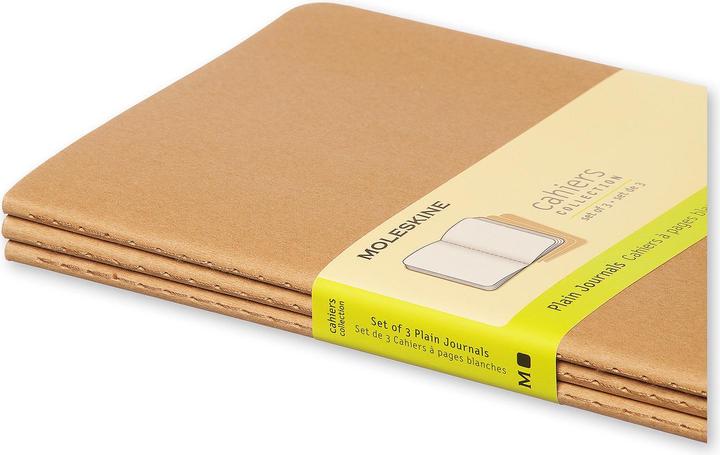 Actual product image Moleskine Cahier Large Set of 3 (130 x 210 mm, Plain, Soft cover)