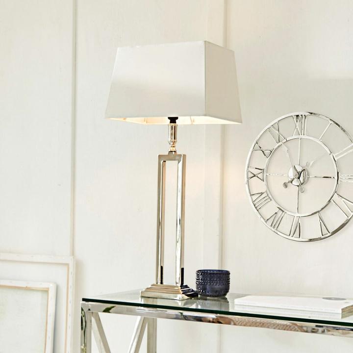 Image du produit Loberon Lampe de table Kinshaa crème/argenté (E27)